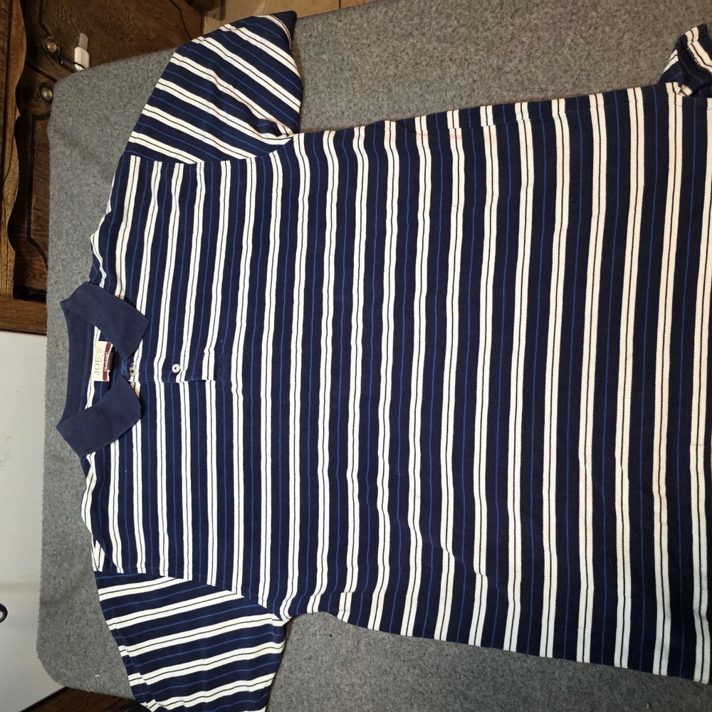 Joe's Casual" by JoS. A. Bank striped polo shirt Xl D2